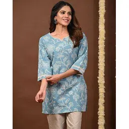rimeline fashion Women Floral Print Straight Kurti-picture-47