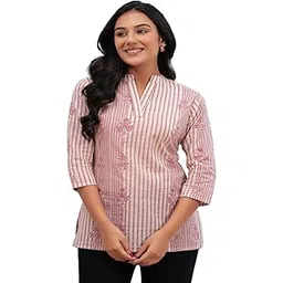rimika Women's Striped Regular Fit Top-picture-41