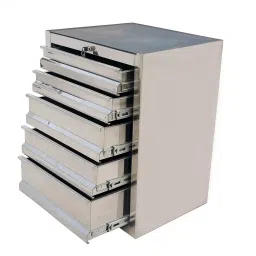 Rimsha 5-Drawer Tool Cabinet with Central Locking & Wheels 4 Inch (10.16 cm) Wheel Size 650x450x850 mm Stainless Steel for Industrial Use-picture-16