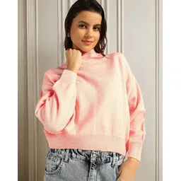 rio basic Women Ribbed Mock-Neck Pullover-picture-14