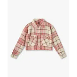 rio girls Girls Checked Button-Up Jacket-picture-27