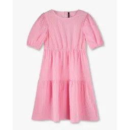 rio girls Girls Checked Tiered Dress-picture-43