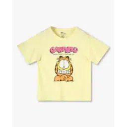 rio girls Girls Garfield Print Regular Fit Round-Neck T-Shirt-picture-10