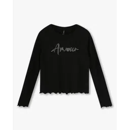 rio girls Girls Typographic Print Relaxed Fit Round-Neck T-Shirt-picture-30