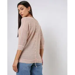 rio Striped Sweater with Back Tie-Up-picture-10