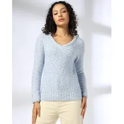 rio Women Patterned Regular Fit V-Neck Pullover-picture-25