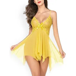 RioDeBella Women Self Design Shoulder Straps Flared Regular Baby Doll-picture-10