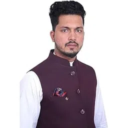 risani MEN 'S NEHRU MODHI JACKET (WAISTCOAT) - ALONG WITH INNER POCKET PREMIUM FABRIC WITH RAYON BLEND LINING STYLISH SLEEVELESS REGULAR FIT WAISTCOAT FOR FESTIVELS- FORMAL AND CASUAL-picture-23