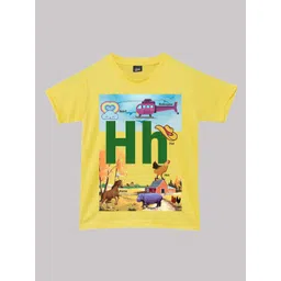 RISH Boys Alphabet - H Graphic Printed Round Neck T-shirt-picture-41