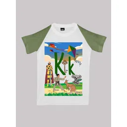 RISH Boys Alphabet - K Graphic Printed Cotton T-shirt-picture-15