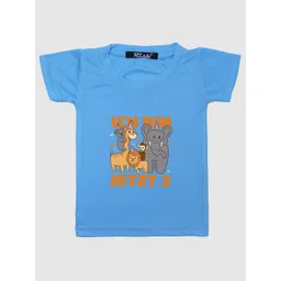 RISH Boys Blue & Mustard Yellow Printed Short Sleeves Polyester T-shirt-picture-40