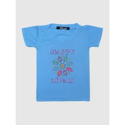 RISH Boys Blue & Pink Typography Printed Oversized T-shirt-picture-46