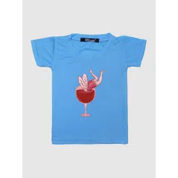 RISH Boys Blue Printed Short Sleeves Polyester Oversized T-shirt-picture-33