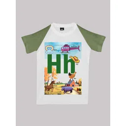 RISH Boys Graphic Printed Raglan Sleeves Cotton Regular Fit T-shirt-picture-29