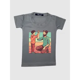 RISH Boys Grey & Green Printed Oversized T-shirt-picture-58