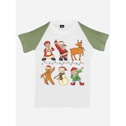 RISH Unisex White & Green Printed T-Shirt-picture-37