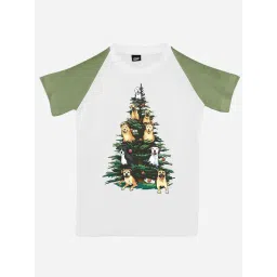 RISH Unisex White & Green Printed T-Shirt-picture-14