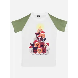 RISH Unisex White & Green Printed T-Shirt-picture-31