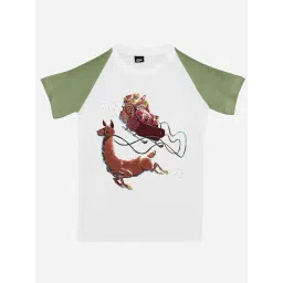 RISH Unisex White & Green Printed T-Shirt-picture-23