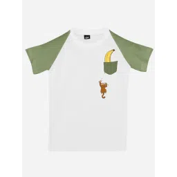 RISH Unisex White & Green Printed T-Shirt-picture-14