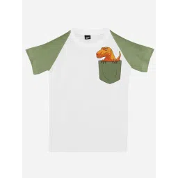 RISH Unisex White & Green Printed T-Shirt-picture-13