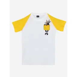 RISH Unisex White & Mustard Printed T-Shirt-picture-40