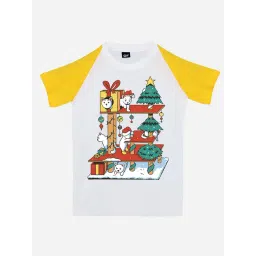 RISH Unisex White & Mustard Printed T-Shirt-picture-24