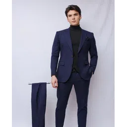 rishabh and ashutosh Men Single Breasted - 2 button Textured Suit-picture-13
