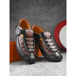 Rising Wolf Men Brown & Tan Comfort Sandals-picture-18