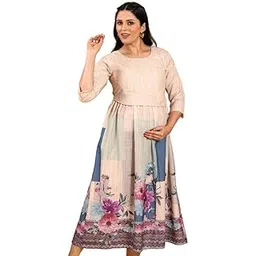 ritijya Zipless Feeding Kurtis & Dresses for Women | Zipless Maternity Wear Gown Pregnancy Dress for Nursing Mothers | Viscose Rayon | Stylish & Comfortable | S to 4XL | Washable & Durable-picture-31