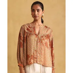 ritu kumar Printed Round-Neck Straight Kurta image 1