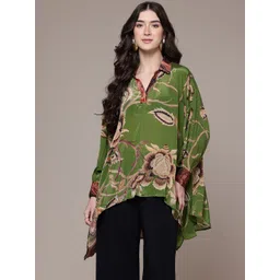 Ritu Kumar Floral Printed V-Neck Kurti-picture-35