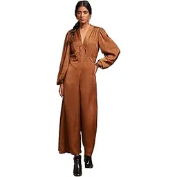 ritu kumar V-Neck Full Sleeves Solid Jumpsuit-picture-54