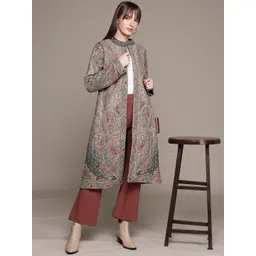 Ritu Kumar Women Printed Longline Overcoat-picture-34
