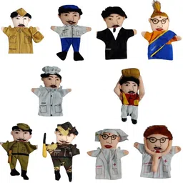 ritu shubhman's creation Community Helper Hand Puppets ( Set of 10 pcs ) | Storytelling Puppets For Kids | Helper Puppets For Kids | Doctor,Nurse,Policeman,Soldier,Traffic Policeman,Postman,Porter,Cook,Teacher,Advocate Puppets | Professional Hand Puppets-picture-12