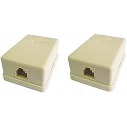 RIVER FOX 2 Pcs Single Port RJ11 Telephone Rosette Junction Surface LAN Adapter-picture-11