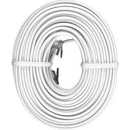 RIVER FOX 30 meter Telephone Landline Cord Cable Landline Wire with Standard RJ-11 2C Cable High-Speed Internet Modem Cable LAN Cable (Compatible with fax, Connects telephones,White,Pack of 1 pcs-picture-12