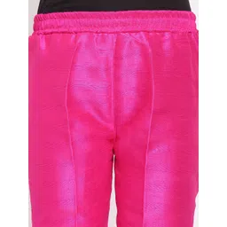 RIVI Women Pink Straight Fit Solid Regular Trousers image 5