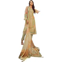 riwaayat trends Women's Viscous Pashmina Digital Printed Fancy Embroidered Salwar Suit Dress Material with Pure Woolen Showl Digital Printed Dupatta-picture-49
