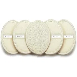 rixtec Set of 5 Natural Body Loofah for Bathing | Organic Loofah with strep | Shower Sponge for Women, Men and Kids-picture-20