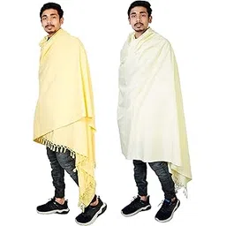 riyashree men's cotton all weather plain stole shawl for winter and summer (52" * 94") combo (Pack of 2) MS 01 06-picture-38