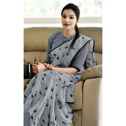 rj creation Printed, Color Block, Blocked Printed, Floral Print, Dyed Daily Wear Pure Cotton Saree-picture-28