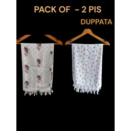 rj creation Rayon, Pure Cotton Printed Multicolor Women Dupatta-picture-12