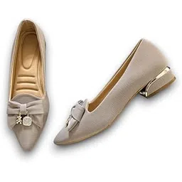 rj footwear Women's Ballerina Flats,Women's Flat Heel Belly,Women's Fancy Stylish Block Heel Bellies for Casual,Party, and Formal Occasions. Grey-picture-11