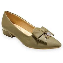 rj footwear Women's Ballerina Flats,Women's Flat Heel Belly,Women's Fancy Stylish Block Heel Bellies for Casual,Party, and Formal Occasions. Khaki-picture-31