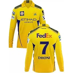rjm CSK Jersey MS Dhoni 7|Chennai Cricket Team Full Sleeve Jersey 2025 Boys & Men & Kids-picture-45