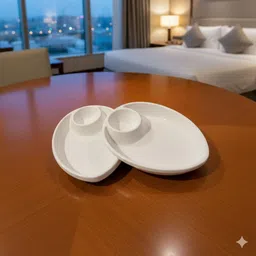 rk tech Stylish Plastic Snacks Plates (pack of 6) in white colour Quarter Plate-picture-23