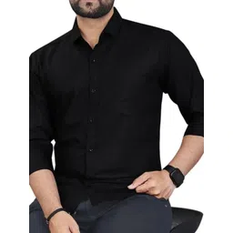 RKCOLLECTION Men Solid Spread Collar Cotton Casual Shirt-picture-29