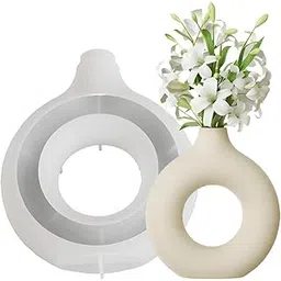 RKPM HOMES Resin Molds I Nordic Style Vase Casting Planter Silicone Gypsum Mould with Test Tubes I Perfect for Propagating DIY Hydroponic Flowers Plants Home Office Garden Wedding Decoration (Small-Round Smooth)-image-10