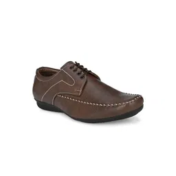 RL Rocklin Men Coffee Brown Solid Derbys-picture-23